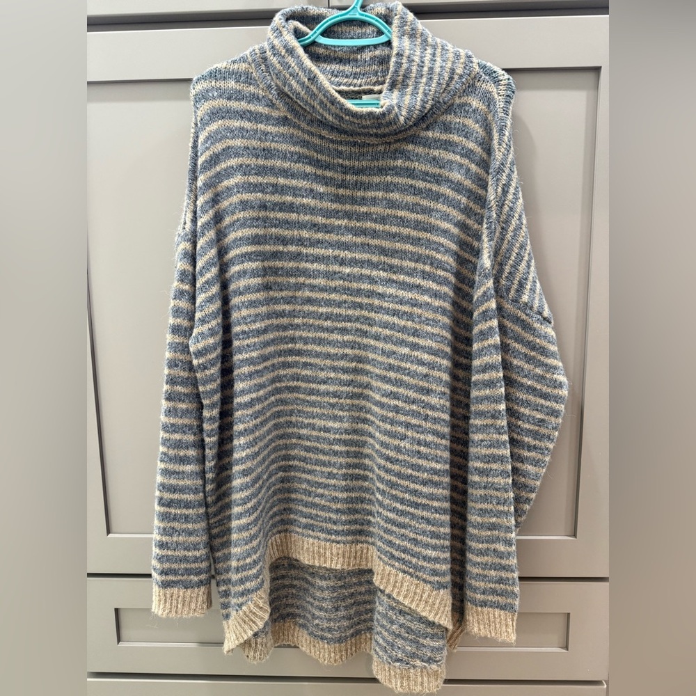 Striped Turtleneck Sweater